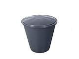 TrendLine Regentonne rund Deckel Hahn 210L grau Regenwassertonne Wassertank