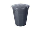 TrendLine Regentonne rund Deckel Hahn 300L grau Regenwassertonne Wassertank