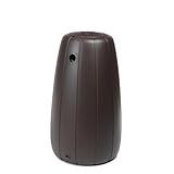 Ondis24 Regentonne 200L Wasserspeicher, UV-Beständiger Kunststoff, Mit Füllautomat, Ablaufventil, Abnehmbarer Deckel, Pflanzeinsatz, 60 x 60 x 104 cm (Braun)