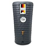 4rain Jolie 2in1 Regentonne 230 Liter Graphite Grey inkl. Pflanzschale - Wassertank, Regenfass, Regenwassertonne, Wasserbehälter, Regenwassertank, Fass, Wassertonne, Wasserfass, Wandtank
