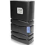 YourCasa Regentonne Eckig 350 Liter [Aqua Silo] XXL Regenfass mit Öffnung und Deckel - platzsparende Form - Frostsicher aus Kunststoff - Regenwassertonne - Regenwassertank Garten Schmal (Anthrazit)