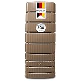 4rain Slim Regentonne 500 Liter Taupe - Wandtank, Wassertank, Fass, Regenfass, Regenwassertonne, Regenwassertank, Wasserbehälter, Wassertonne, Wasserfass, Wassertonnen für Garten
