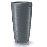 Regentonne 240L Maze Kunststoff Regentonne in graphitgrau Farbe 59,3 (L) x 59,3 (B) x 111 (H) cm