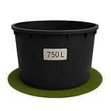 Ondis24 Regentonne 750 Liter, Regenfass XXL, Regenwassertank aus schwarzem Kunststoff, Wasserfass, Robust & UV-Beständig, Wasserspeicher Fass