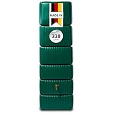 4rain Regenfass Wandmodell, Slim, Grün, 300 l