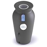 YourCasa Regentonne 120-230 Liter [DropCatcher] mit Filterkorb & Wasserhahn - Regenfass Frostsicher Kunststoff - Regenwassertonne - Regenwassertank Garten Wassertank Regensammler (Anthrazit, 230L)