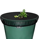 Regentonnennetz mit Gummizug für Straffen Halt - Besser als mit schlaffer Kordel | Abdeckung für Mücken/Mosquitos, Laub und Kleintiere | 70 cm Durchmesser