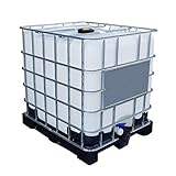 KLAREWO 1000 l IBC Wassertank Container Regenwassertank GFK Kunststoffpalette GESPÜLT