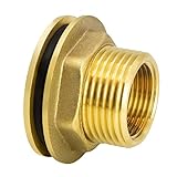 VARIOSAN Regentonnendurchführung 13958, 3-teilig, 1/2' Innengewinde, Messing, inkl. Dichtung