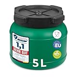 Garronda Weithalsfass 5 Liter Futtertonne mit Deckel ohne Dichtung - BPA-freier HDPE Futterbehälter für Wasser Lagerung Tierfutter Sauerkraut und Gurken GD-0142