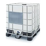 1000l IBC Regenwassertank auf PE-Palette (Gebraucht/Professionell Gereinigt)