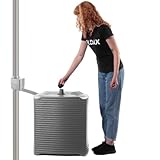 KADAX Regentonne, Modulregenwassertank für Garten, Wetterbeständiger Regenfass 126 Liter, Wassersammler, Regenbehälter aus Kunststoff, Wasserfass (Anthrazit)