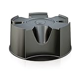 Grace nnvg Standfuß für Regentonne in Schwarz, UV-beständiges Polypropylen, Rund, 46,5 cm Durchmesser, 22 cm Höhe, für 210L, 270L, 300L, 310L, 360L Regentonnen
