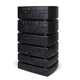 Kreher XXL Wassertonne Tower Stone mit Wasserhahn und Füllautomat. Tolle Stein Optik in Anthrazit, 500 Liter Nutzungsvolumen. Maße (BxTxH): 77,5 x 58,3 x 130 cm