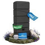 YourCasa AquaWall Regentonne 300 Liter Anthrazit – Schlanker Wandtank mit Regensammler Set, Regenwassertonne schmal & platzsparend 60x40x137cm, UV-beständig, Wasserhahn, Regenwasserbehälter für Garten