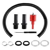 Regentonnen Verbindungsset, 1 Zoll Regentonnen Verbinder Set, 100cm Verbindungsschlauch, Regentonnenverbindung, Regentonnen Anschluss Set für Regenwasser Tonnen Wassertanks, mit Schlauchstutzen